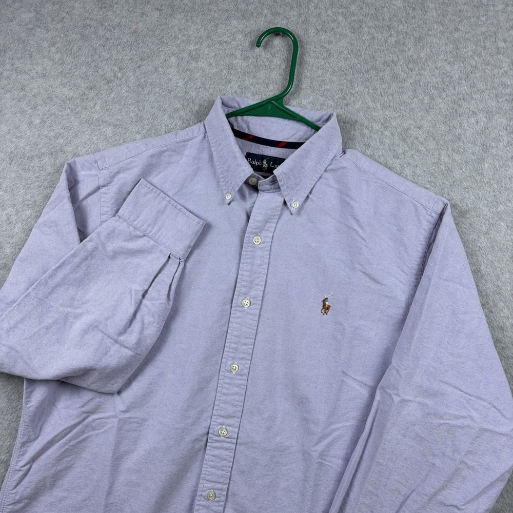Ralph Lauren Shirt Mens Large Purple OCBD Oxford Button Down Classic Ivy Pony